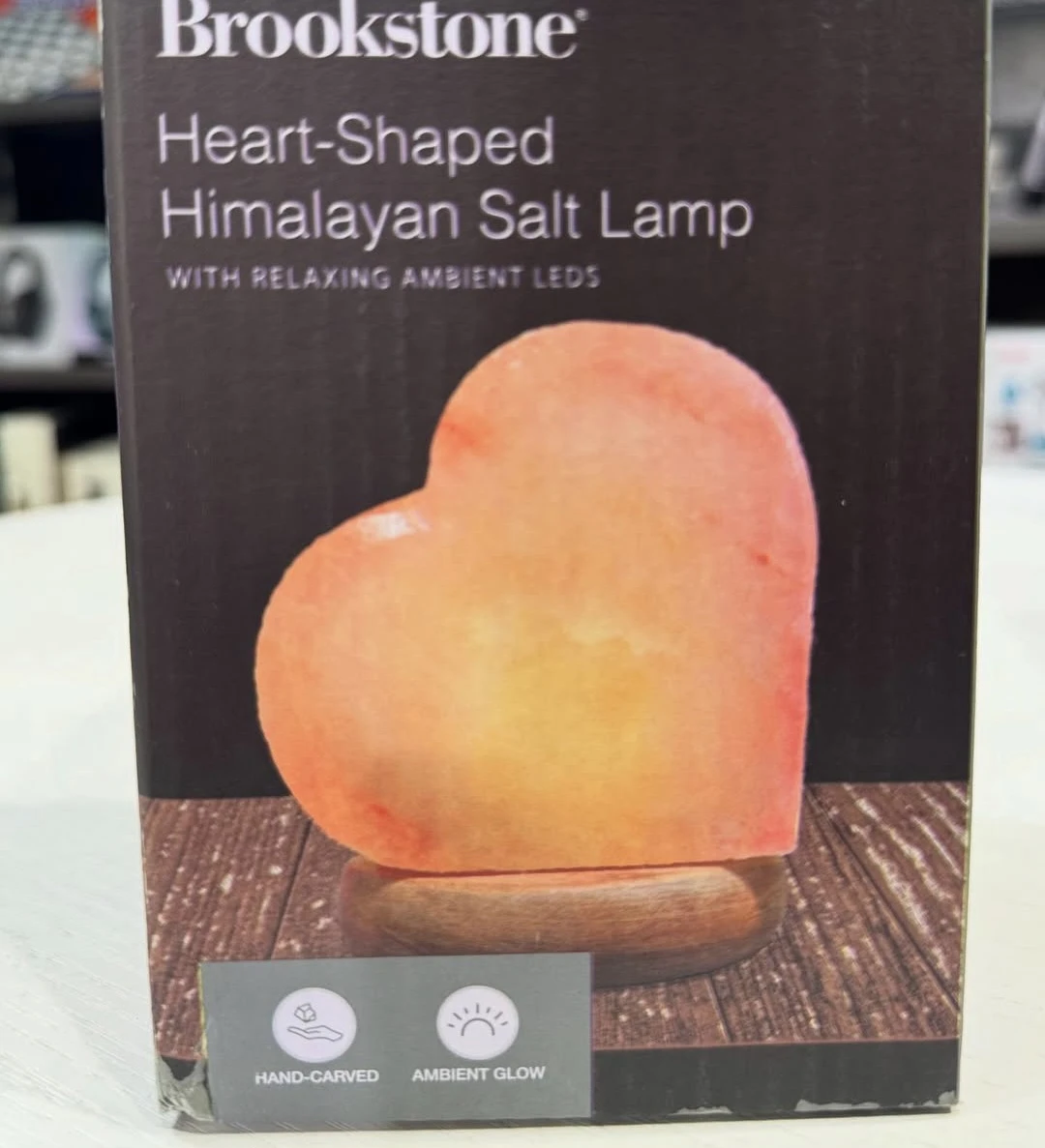 Brookstone Heart-Shaped Himalayan Salt Lamp