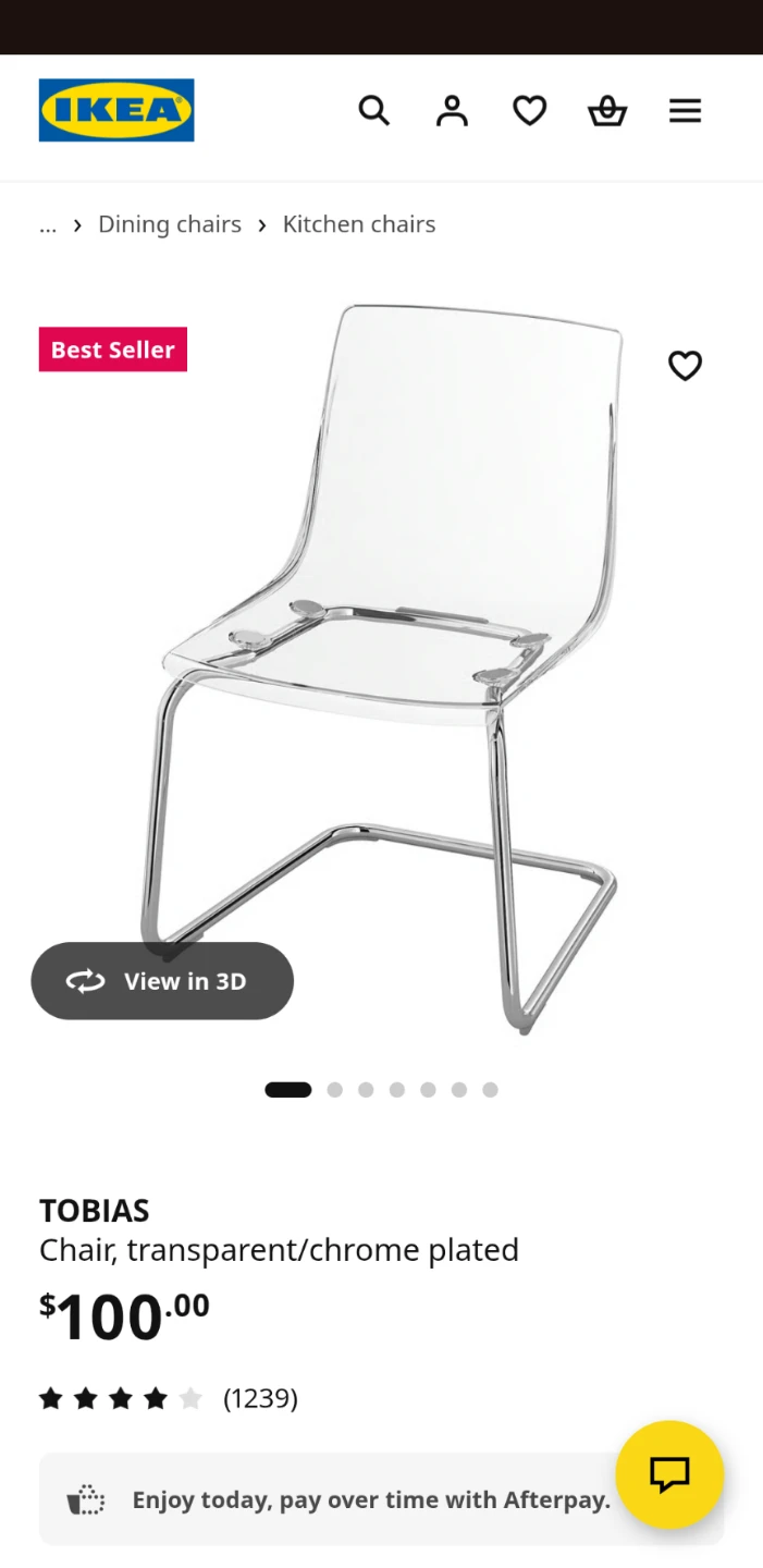 $70 (reg. $226 w tax} Set of 2 IKEA TOBIAS Chairs