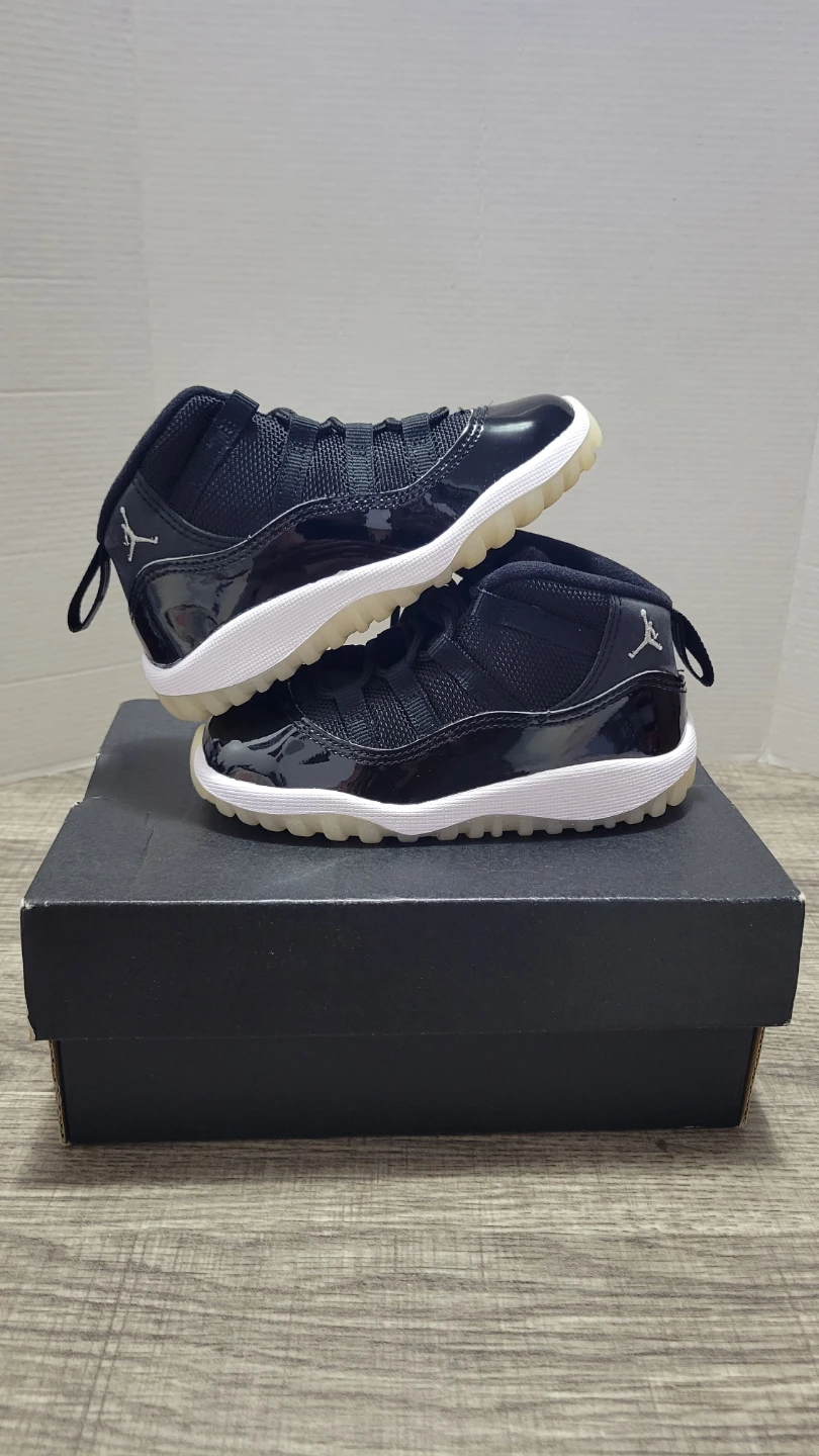 Jordan 11 Retro TD Black/Multi-Color Toddler Shoes