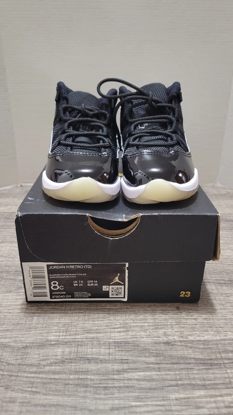 Jordan 11 Retro TD Black/Multi-Color Toddler Shoes - photo 2