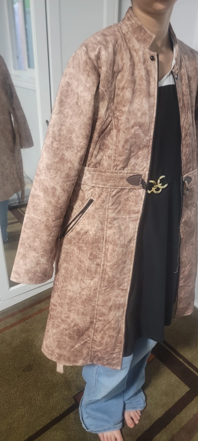 Women's Beige Patterned Trench Coat - photo 2