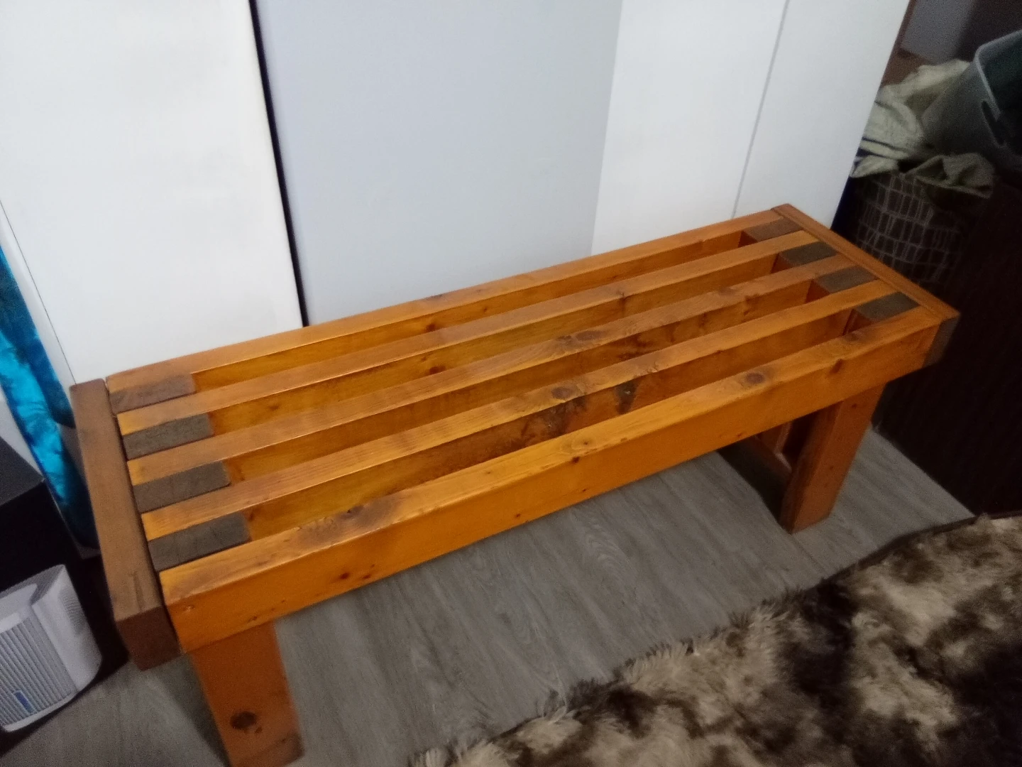 Stained Plywood Bench