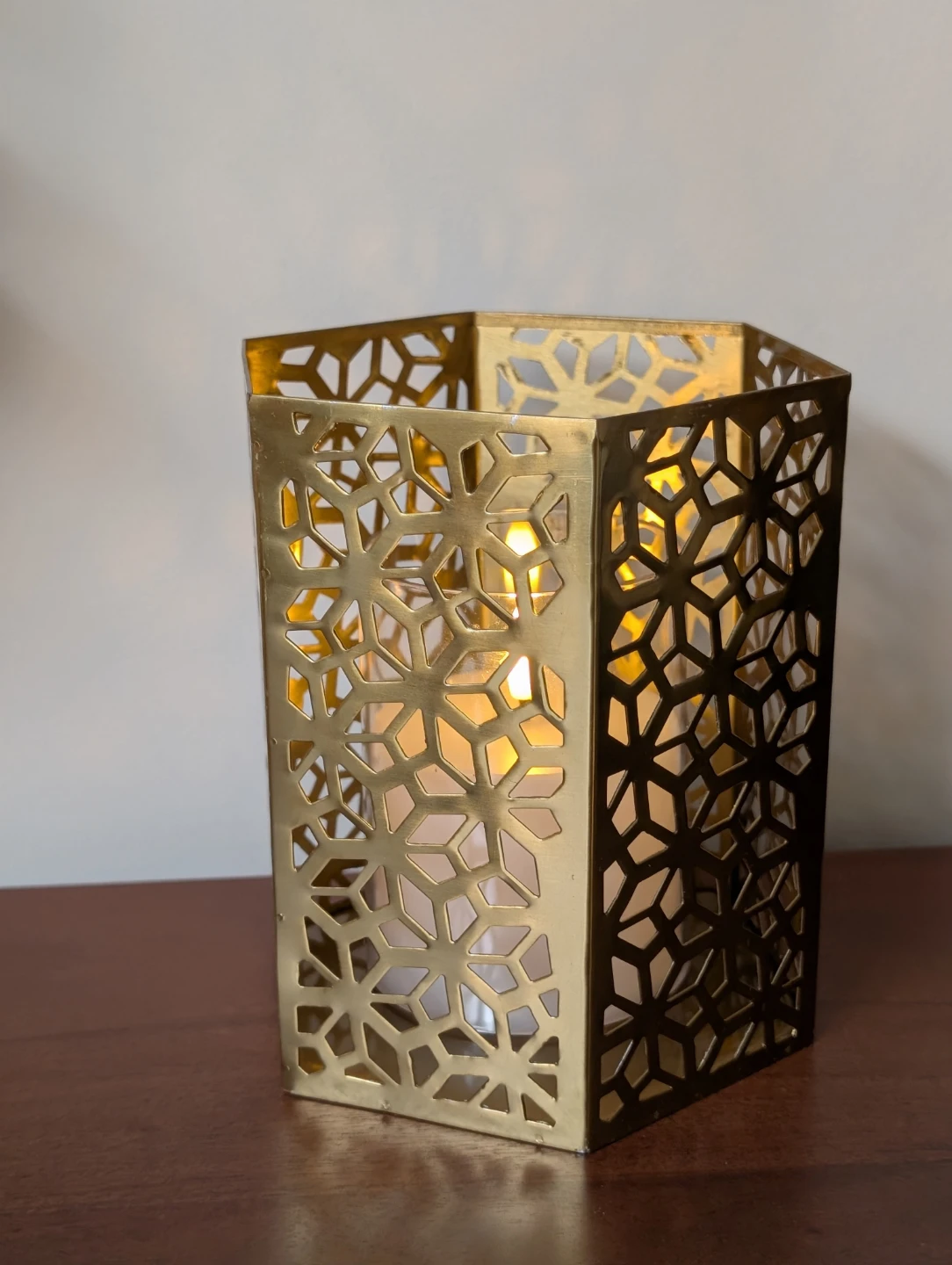 Gold Geometric Lantern - photo 2