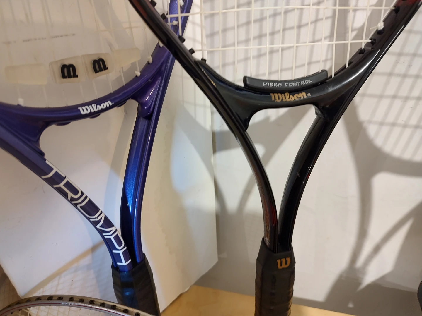Two Wilson, one Head tennis racquets, Slazenger badminton Racket - photo 3
