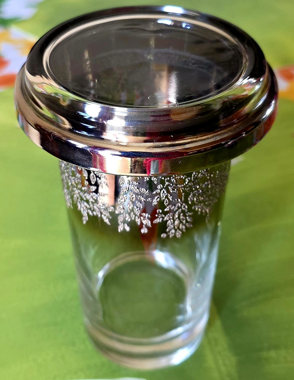 Set of 4 Decorative Glasses and lids with holder - photo 5