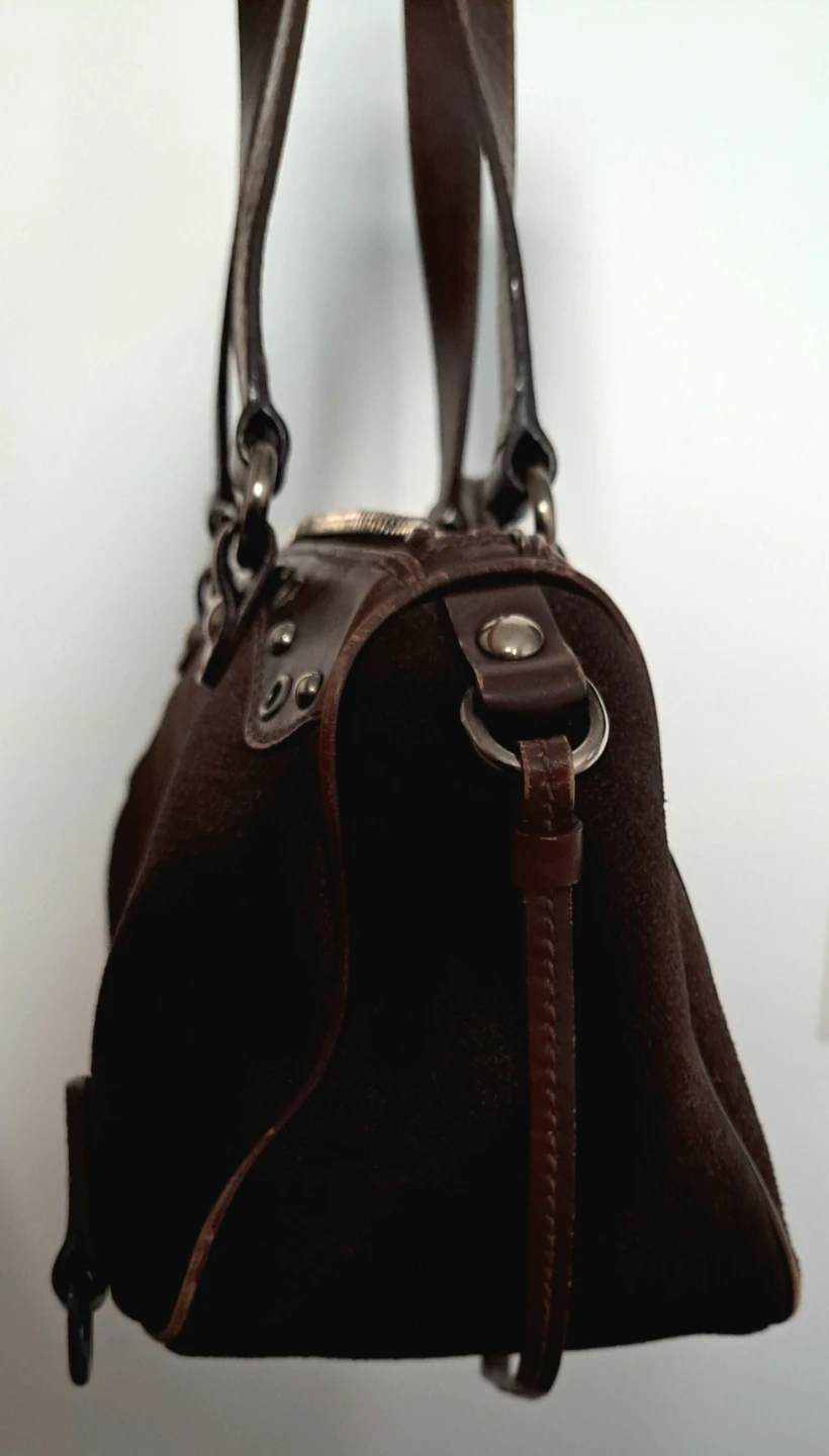 Miu Miu Suede and Leather Satchel with dust bag - photo 5