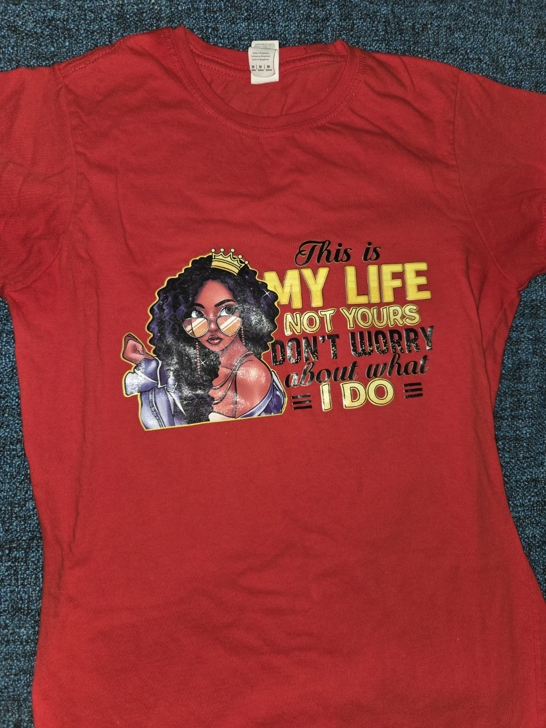 Red graphic t-shirt