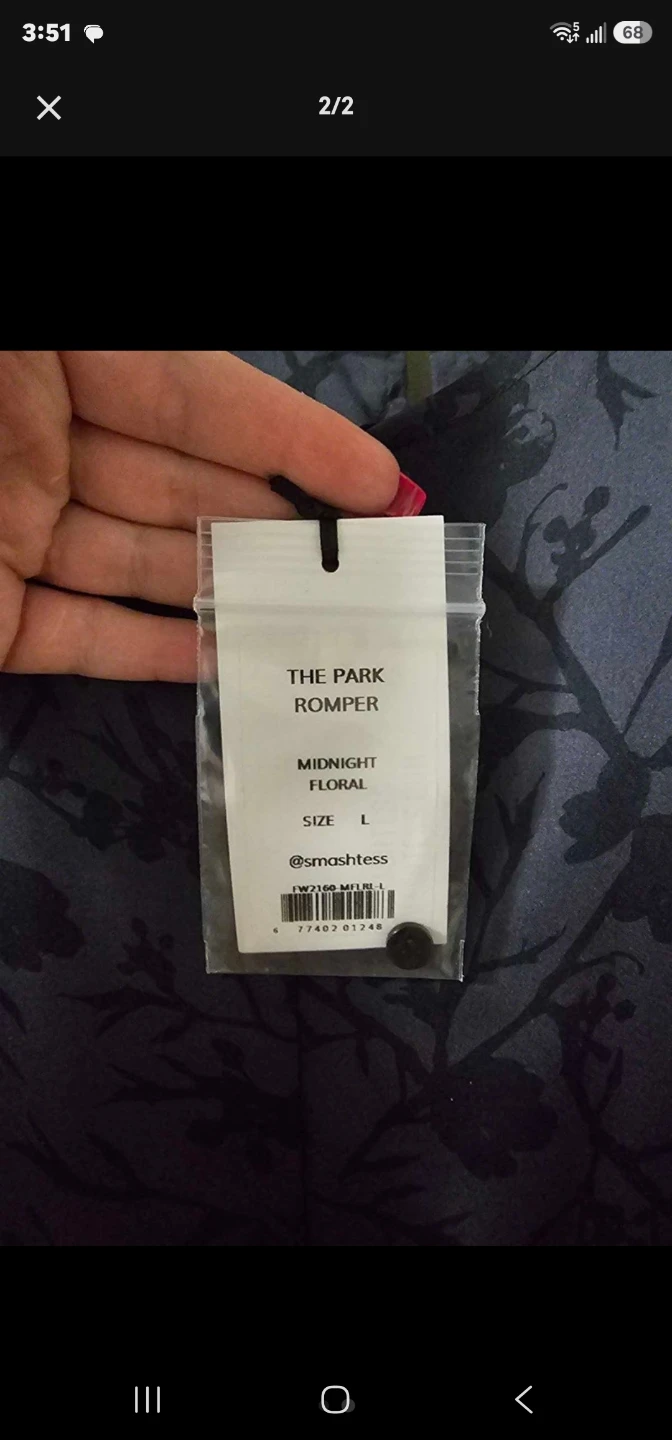 The Park Romper Midnight Floral Dress Size L - photo 2