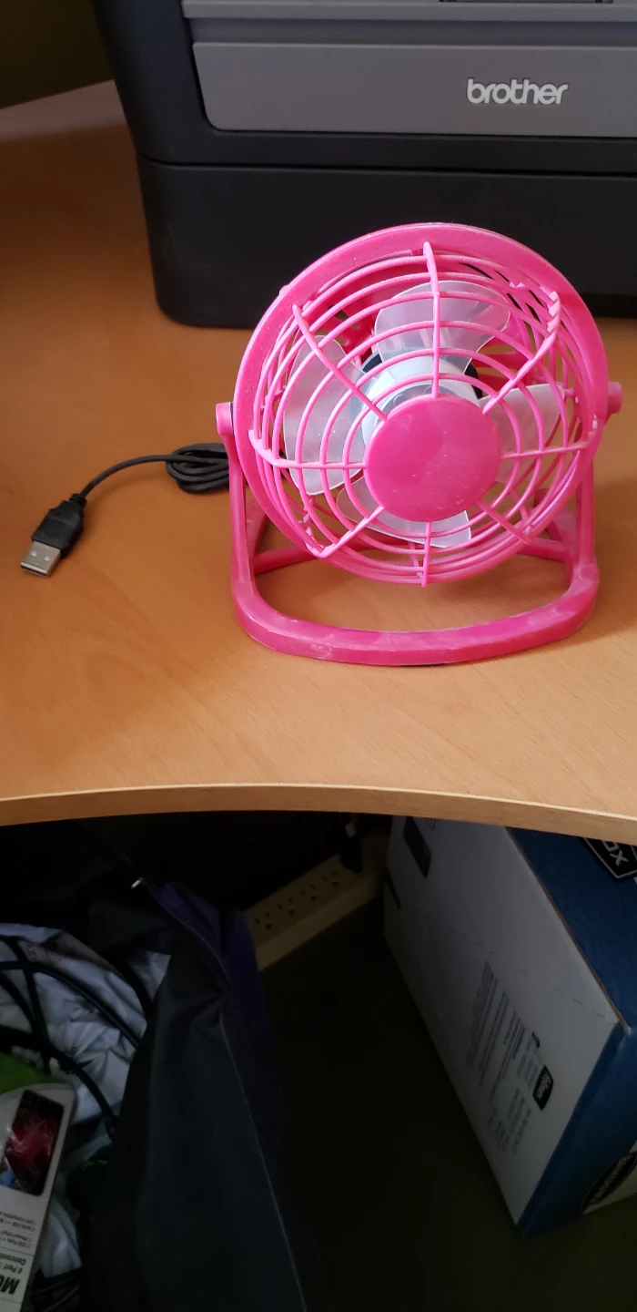 Pink USB Desk Fan