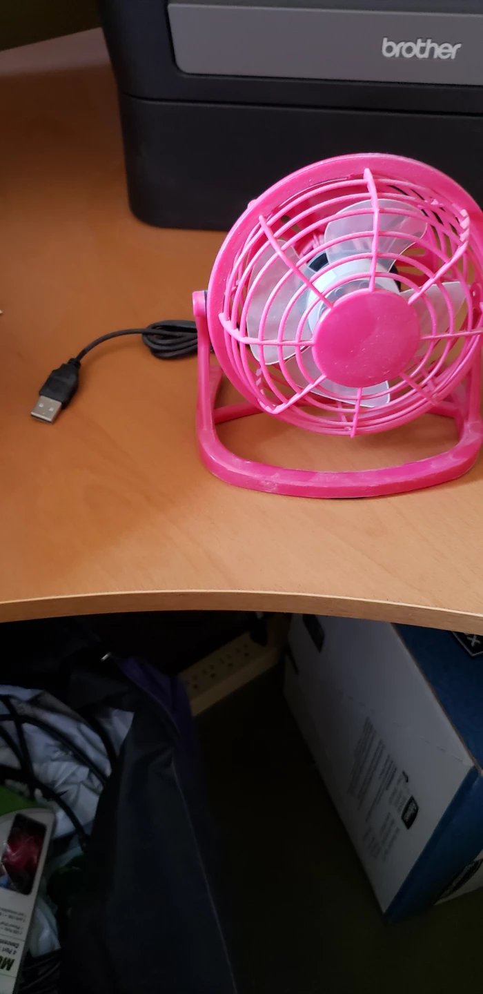 Pink USB Desk Fan - photo 2
