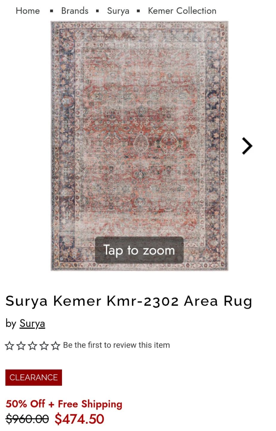 Surya Kemer KMR-2302 Area Rug - 8'10" x 12'