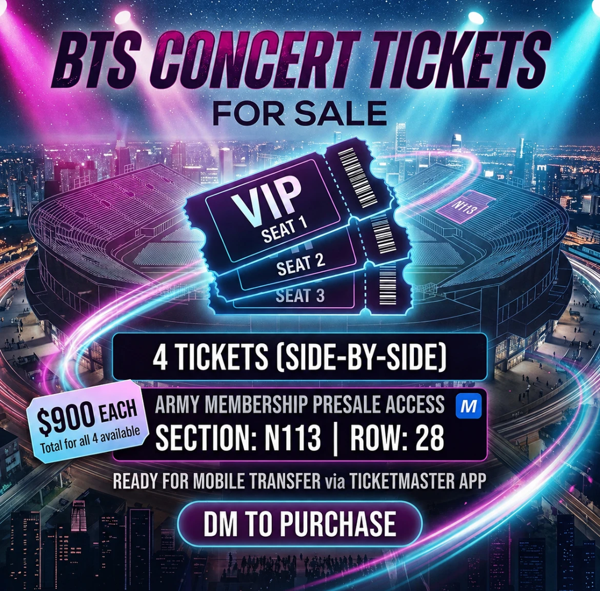 BTS Concert Tickets for Sale