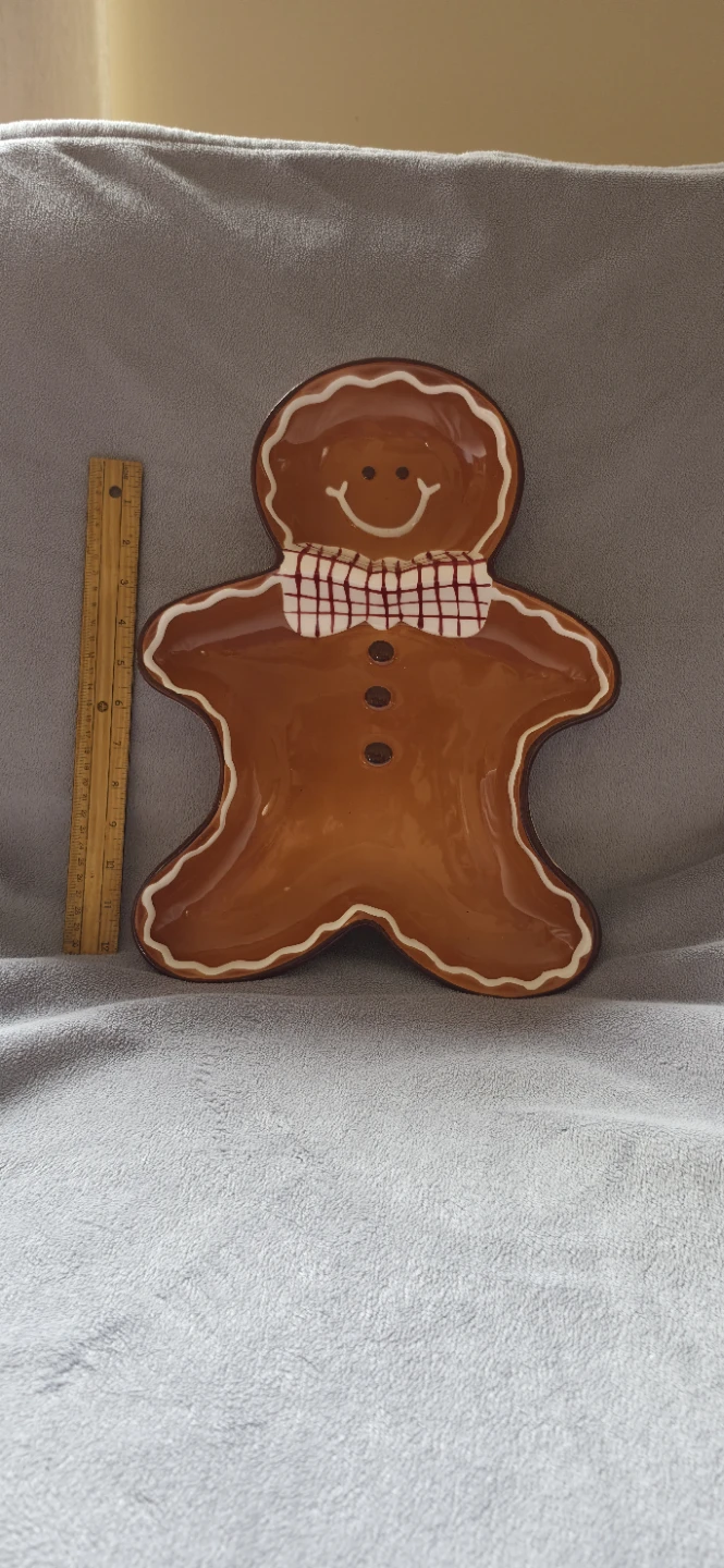 Gingerbread Man Ceramic Serving Platter - photo 2