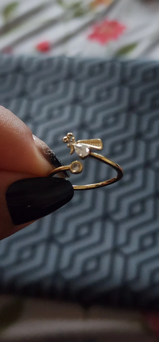 Gold played adjustable Dragonfly Ring - photo 3