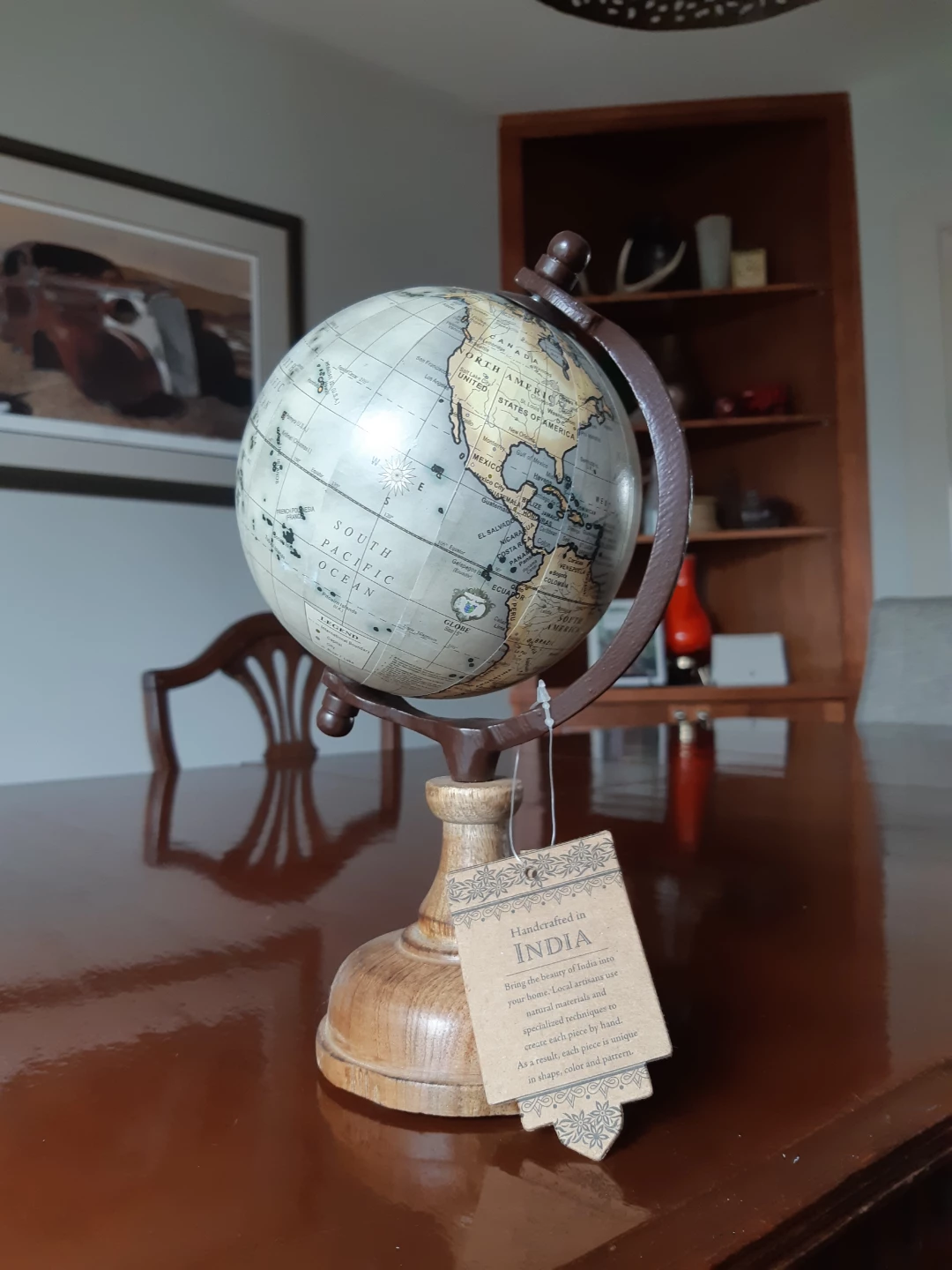 World Globe Vintage Style Map