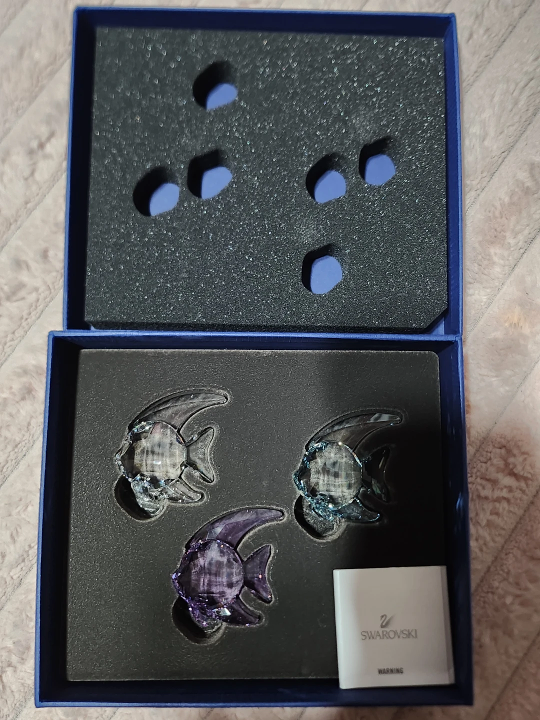 Swarovski Crystal Fish Figurines Set