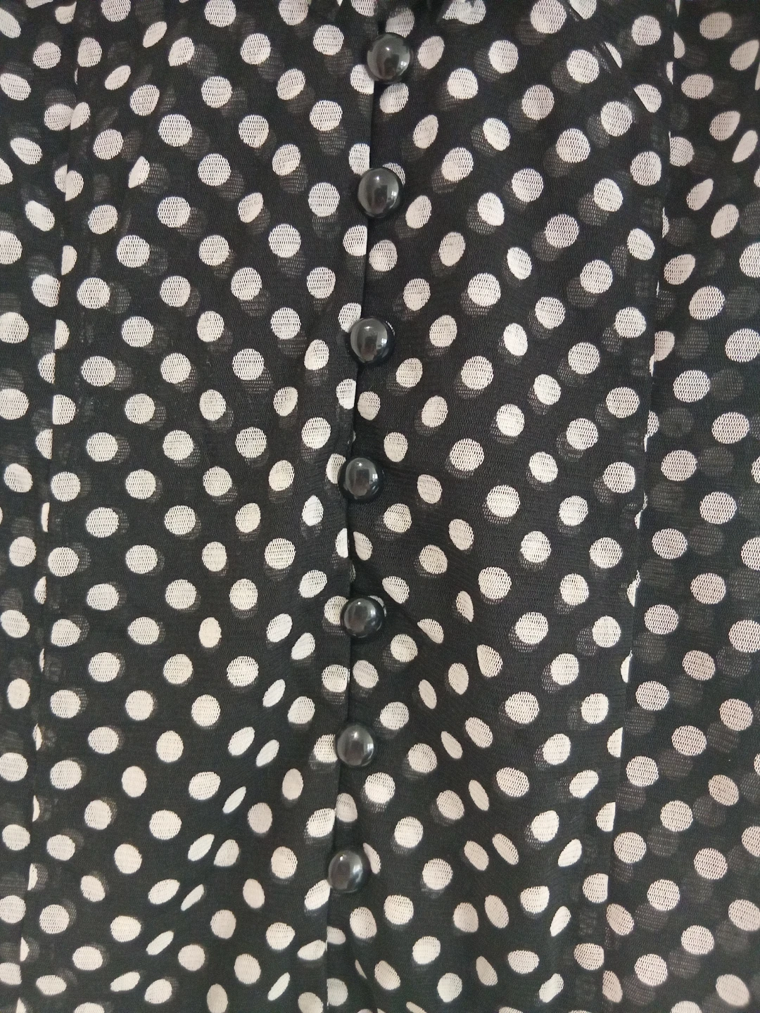 INC International Concepts Black & White Polka Dot Blouse - photo 4