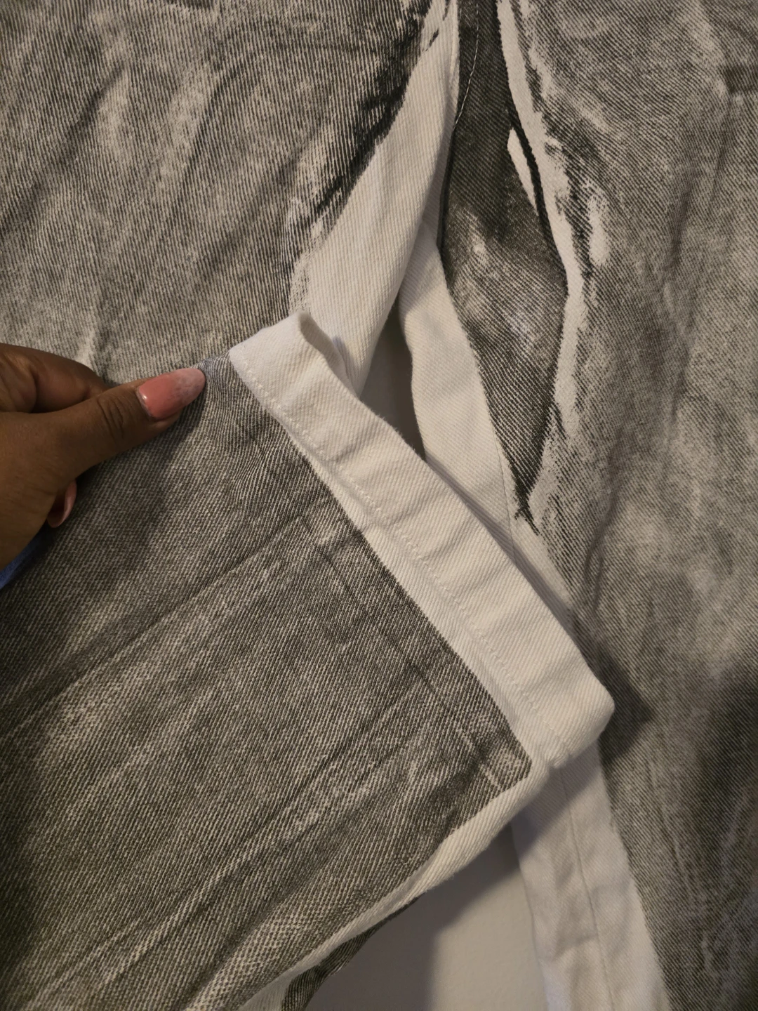 OkayThxBye trompe l'oeil denim print pants size 2 - photo 3