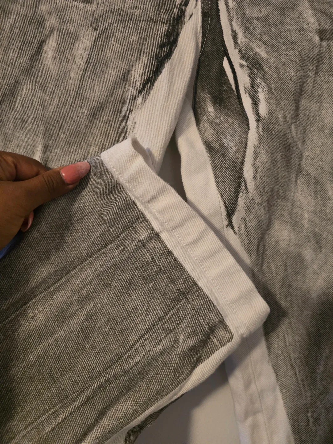 OkayThxBye trompe l'oeil denim print pants size 2 - photo 3