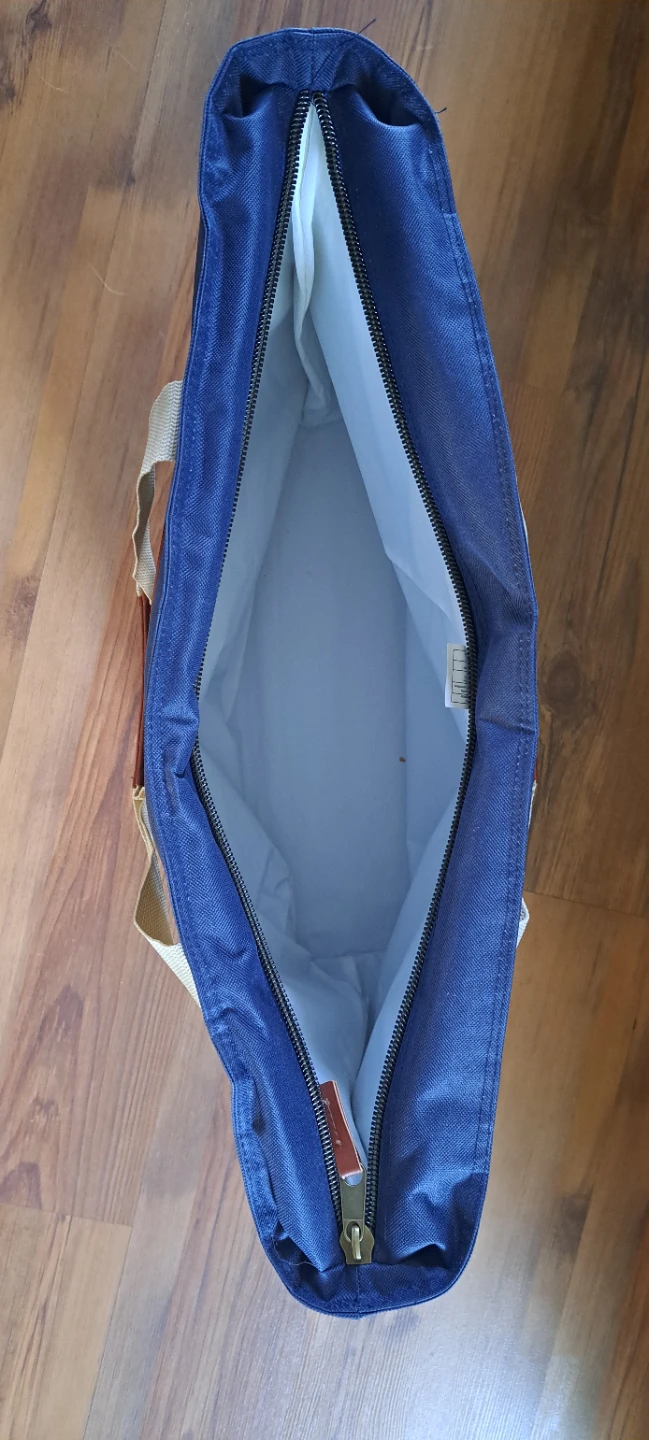Blue and White Striped Insulated Tote Bag - photo 2