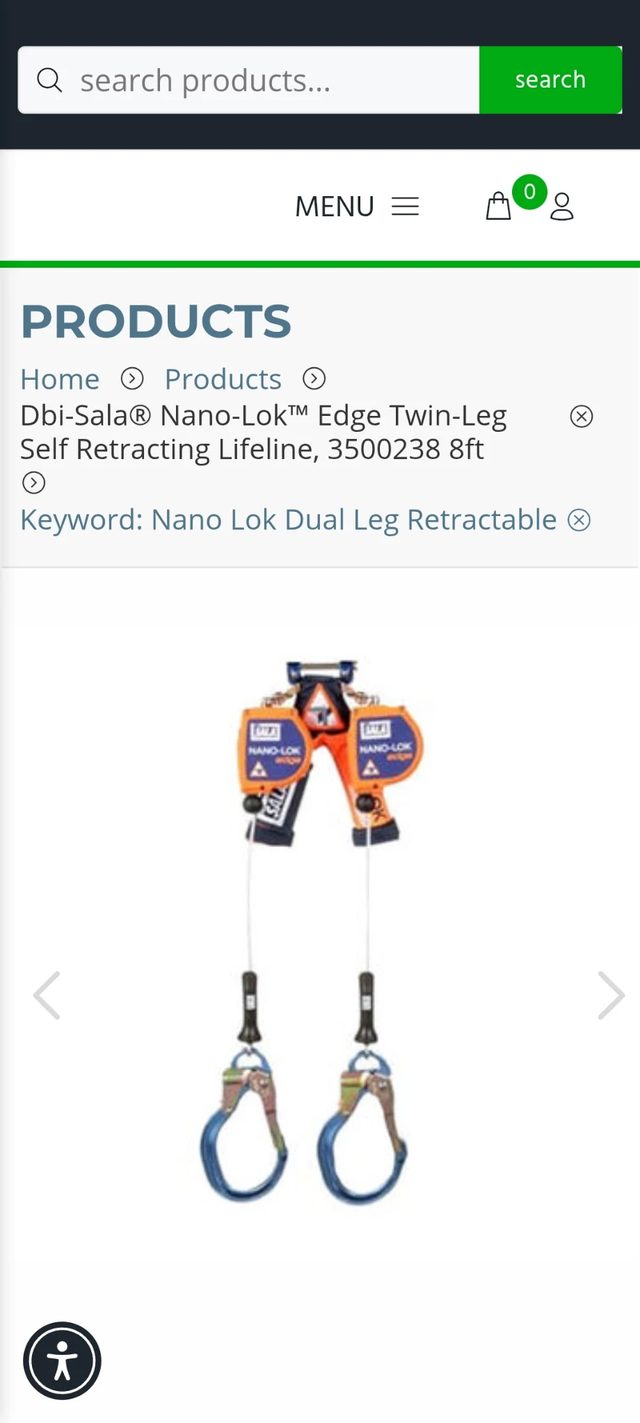 3M DBI-SALA Nano-Lok Edge Twin-Leg Self-Retracting Lifeline 8ft - photo 4