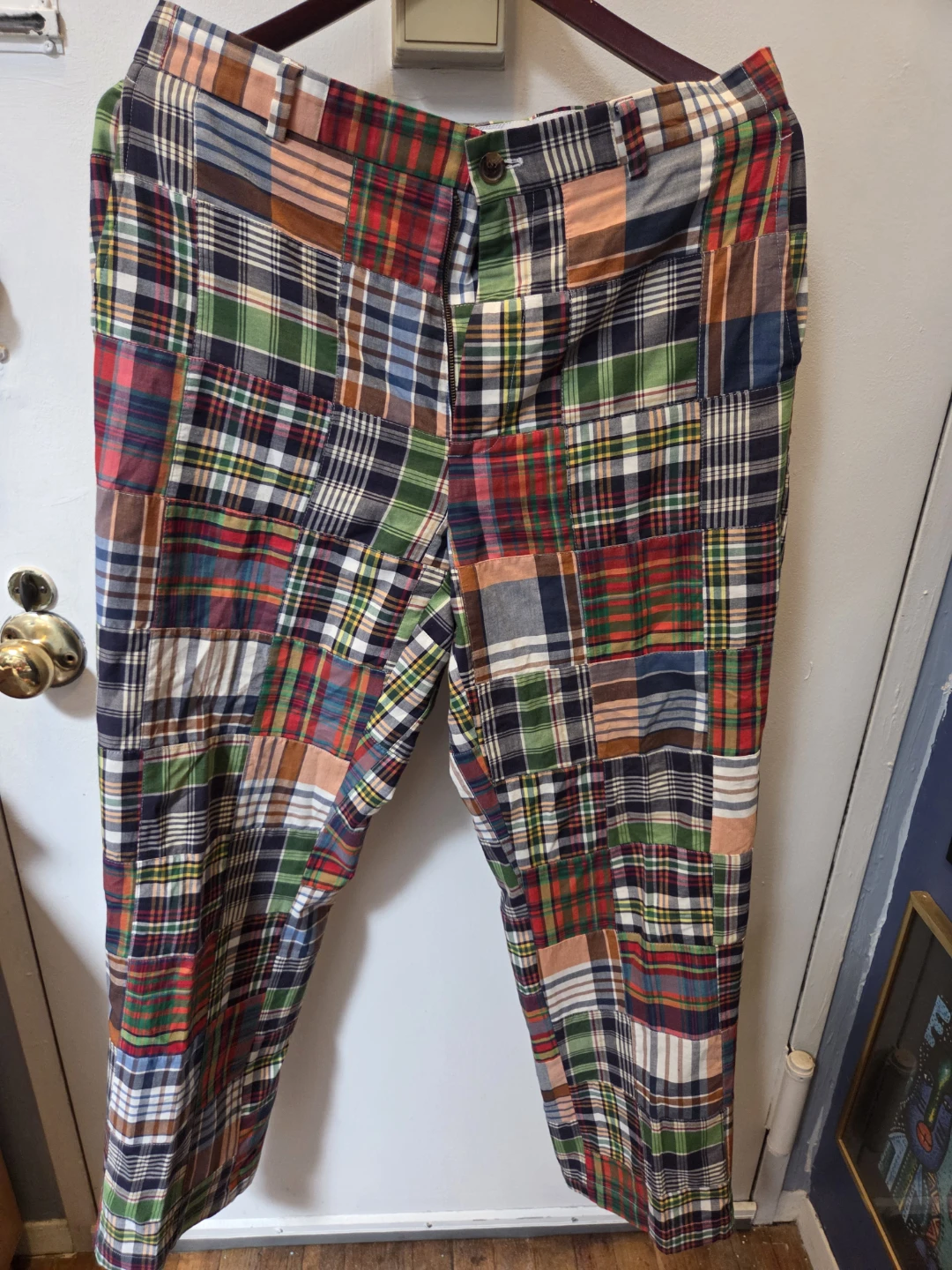 Mens Brooks Brothers Madras Cotton Pants
