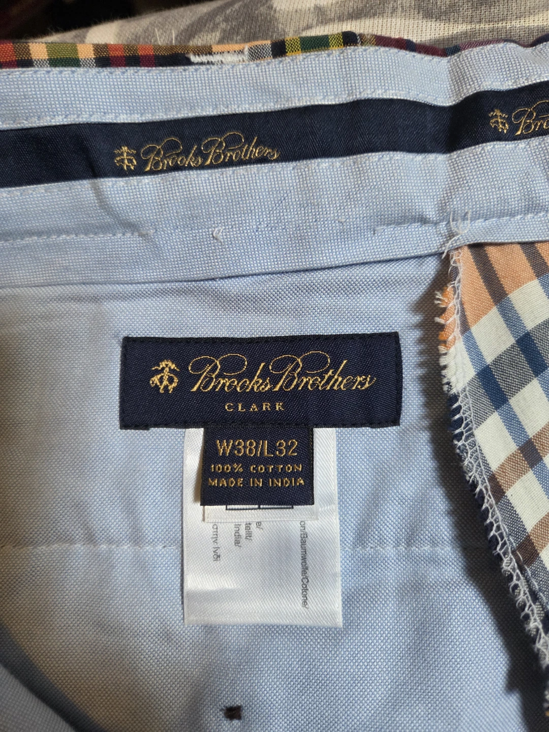 Mens Brooks Brothers Madras Cotton Pants - photo 2