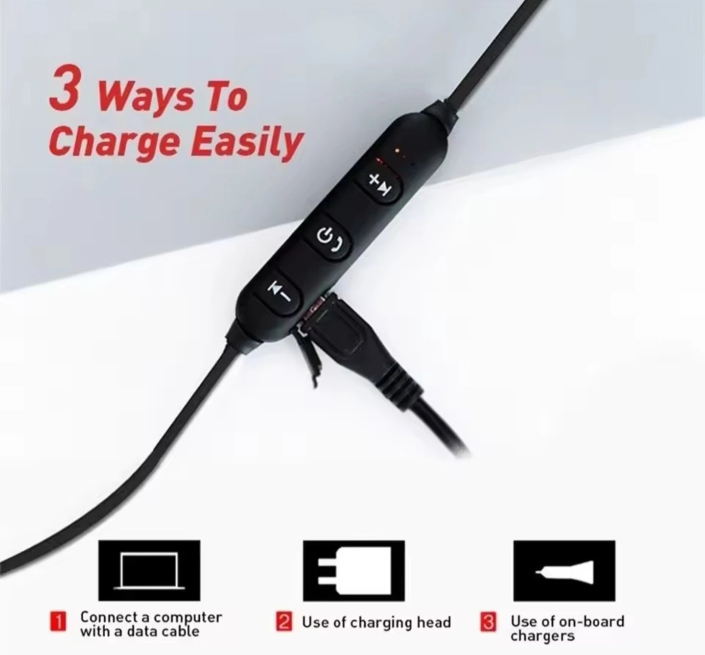 Smart Bluetooth Headset Headphones with Built-in Magnets - photo 4