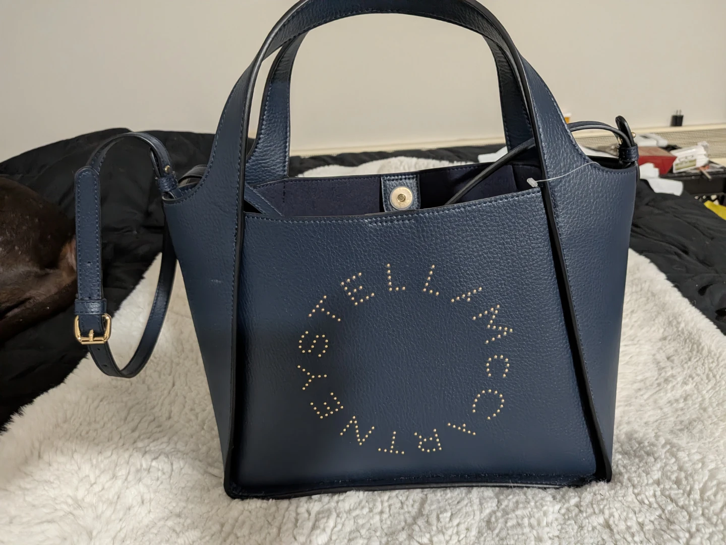 Stella McCartney Navy Blue Tote Bag - photo 3