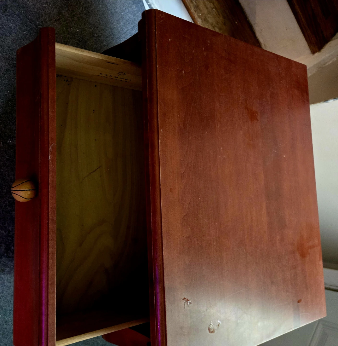 end/ side single drawer table - photo 3