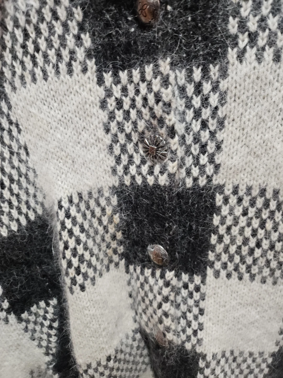 Black and White Plaid Hooded Poncho - photo 5