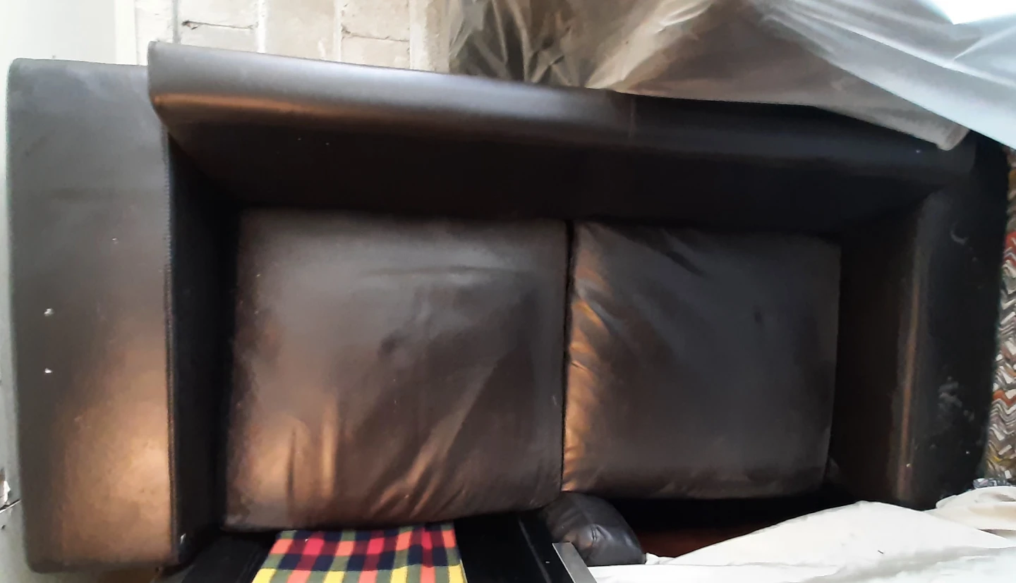Dark Brown Leather Sofa and Armchair Set - photo 3