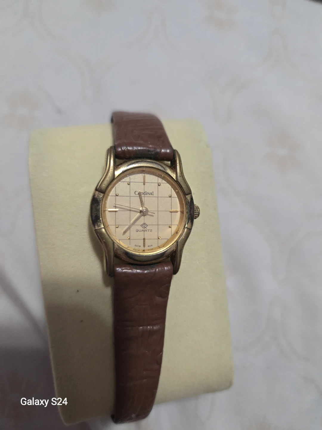Cardinal Quartz Watch with Brown Leather Band