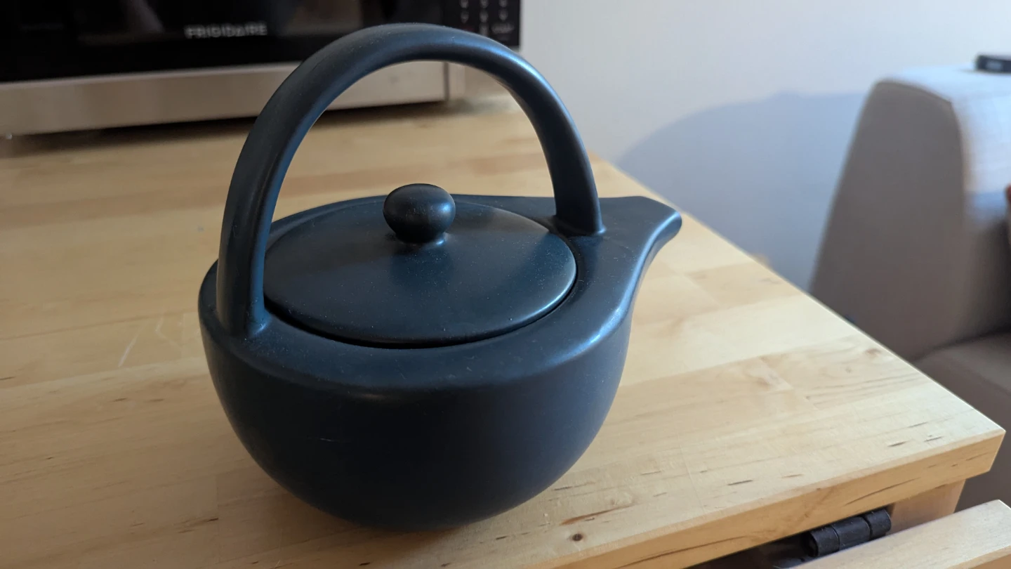 Dark Blue Ceramic Teapot