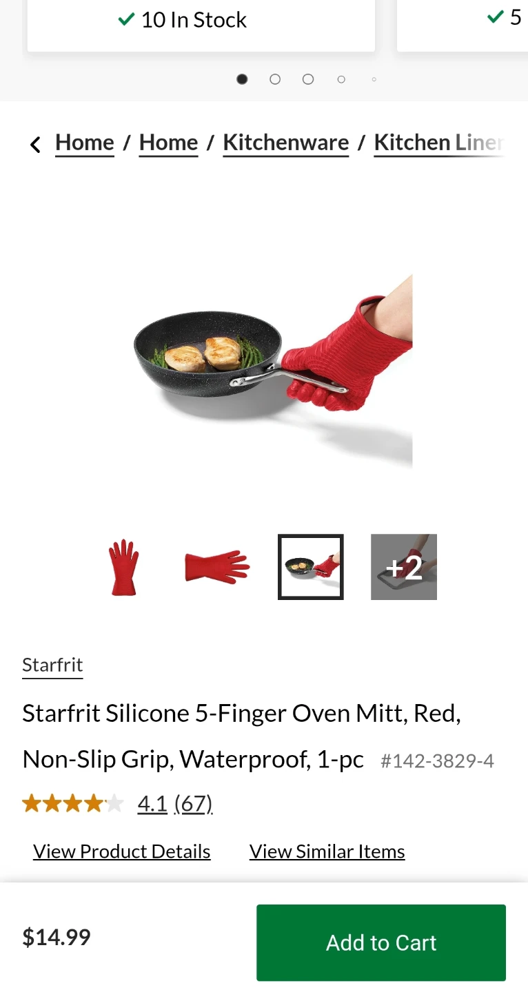 Starfrit Silicone Oven Mitts - photo 4