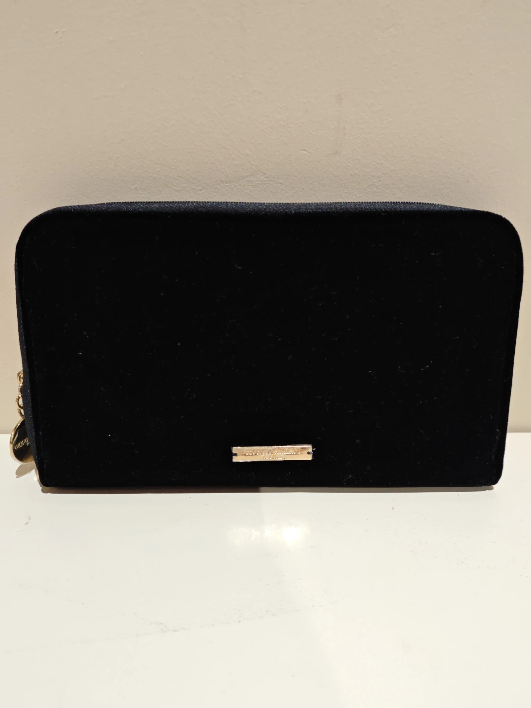 Giorgio Armani Black Velvet Clutch/Wallet