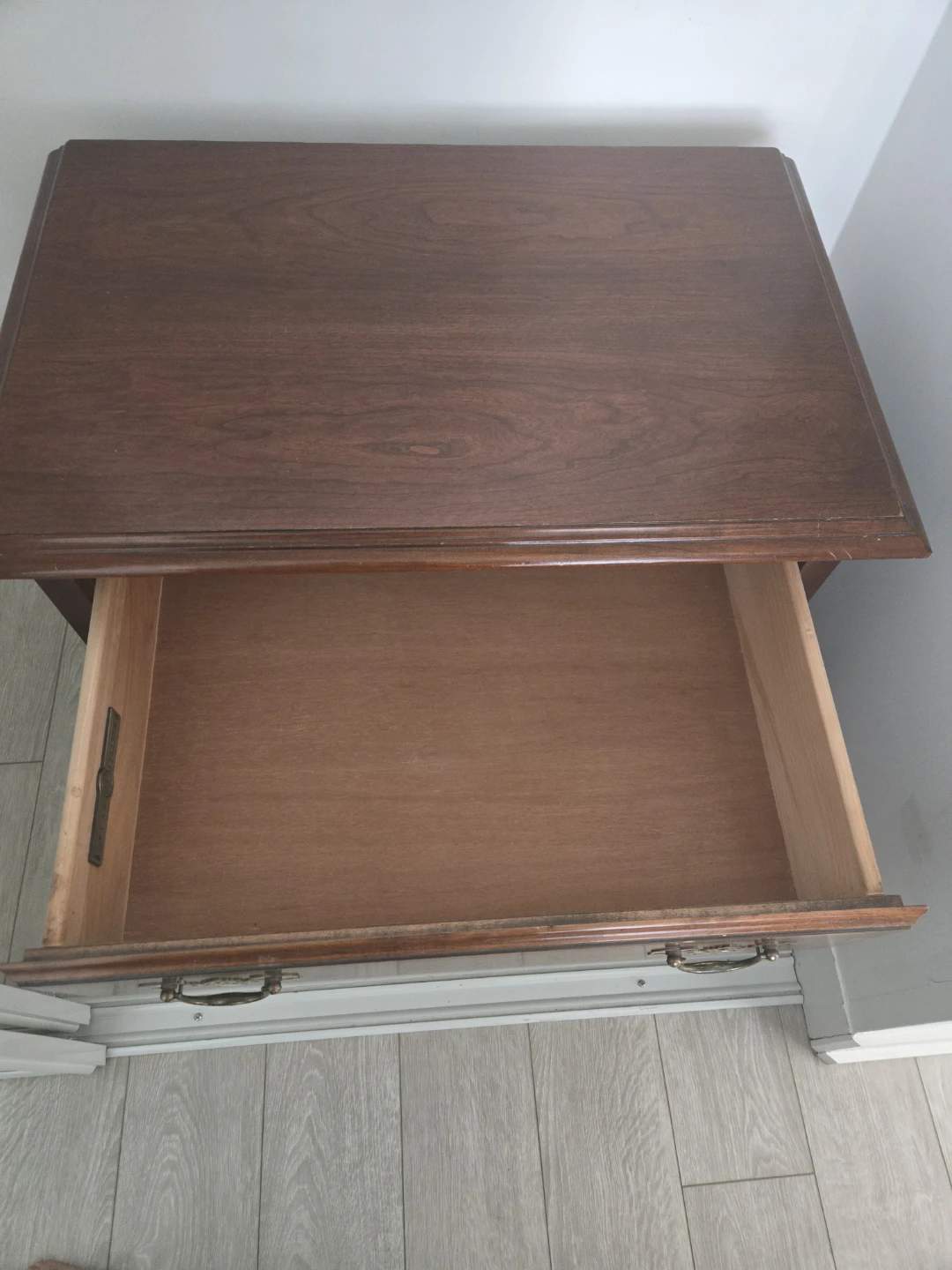 Wooden Nightstand with 3 Drawers - photo 2