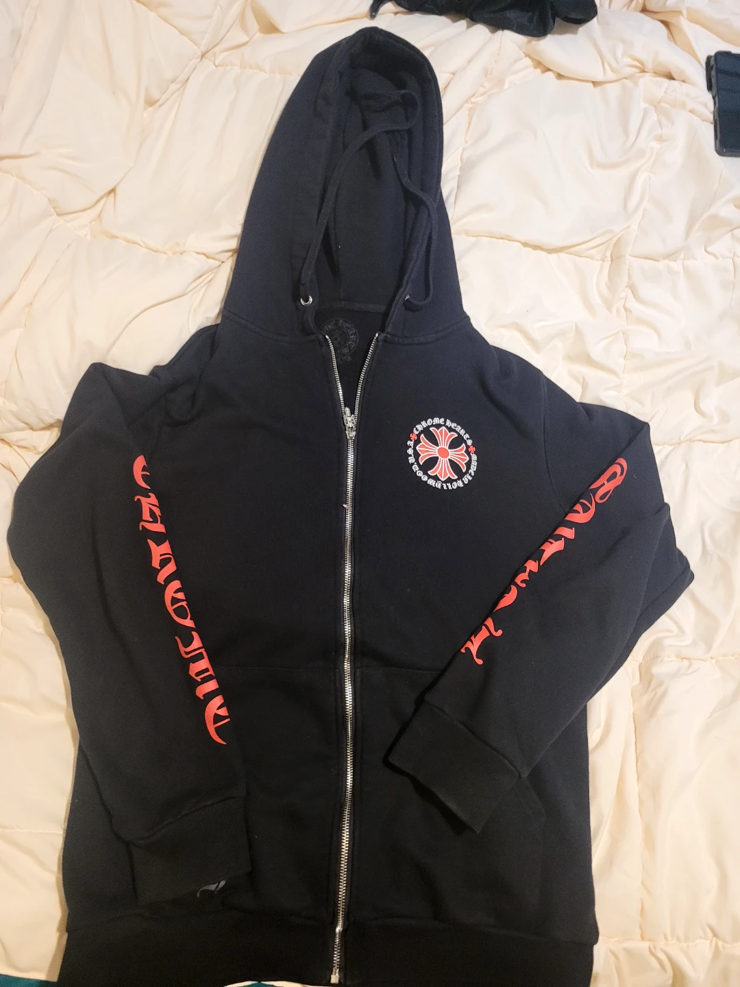 Chrome Hearts Black Zip-Up Hoodie