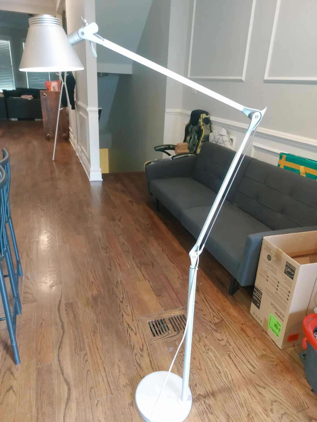 White Adjustable Floor Lamp - photo 2
