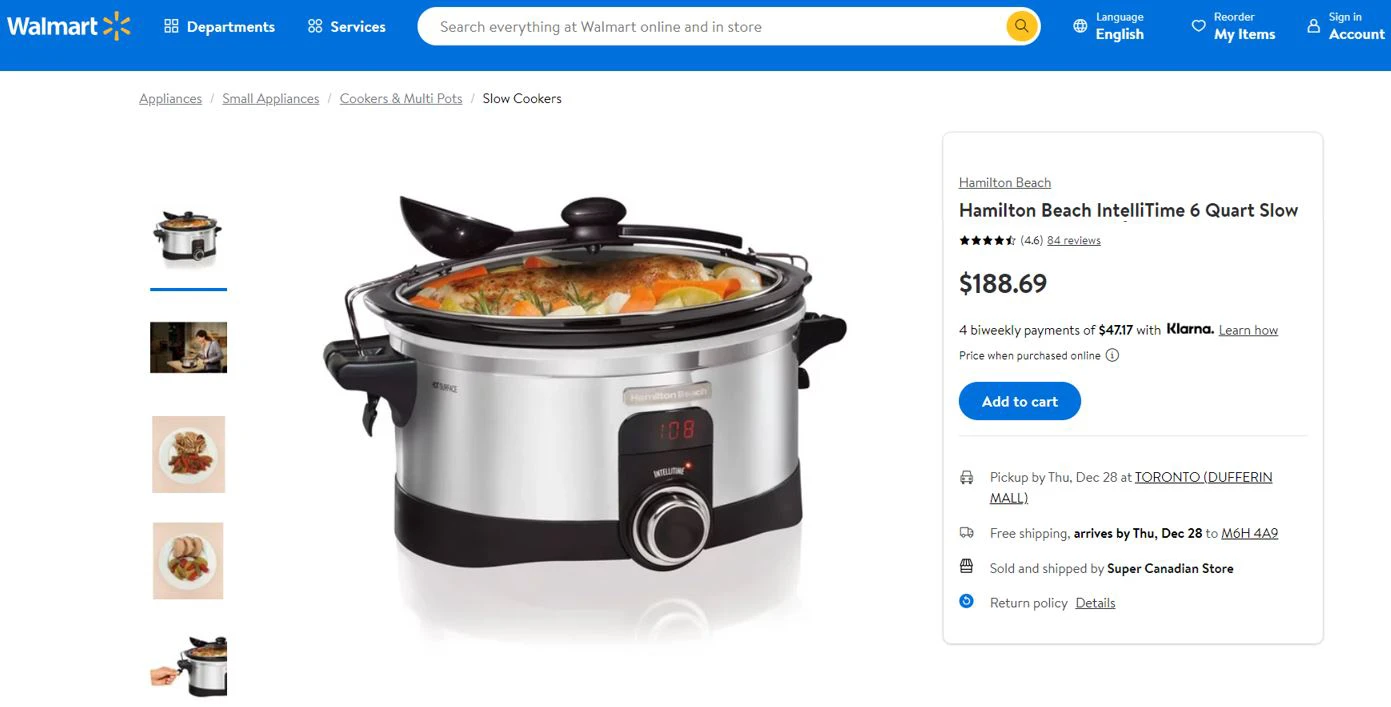Hamilton Beach IntelliTime 6 Quart Slow Cooker - New in Box!!
