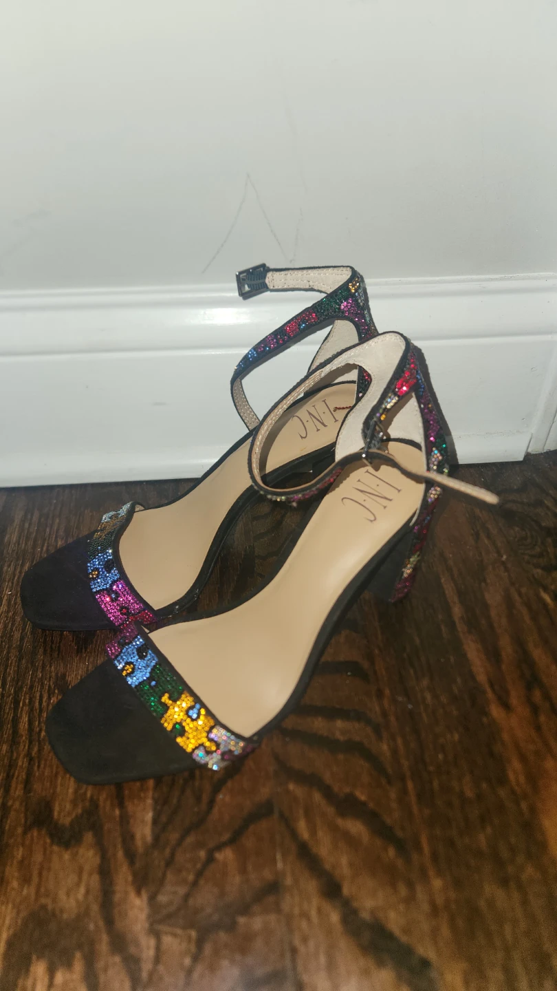 INC Sequin Embellished Block Heel Sandals - photo 5