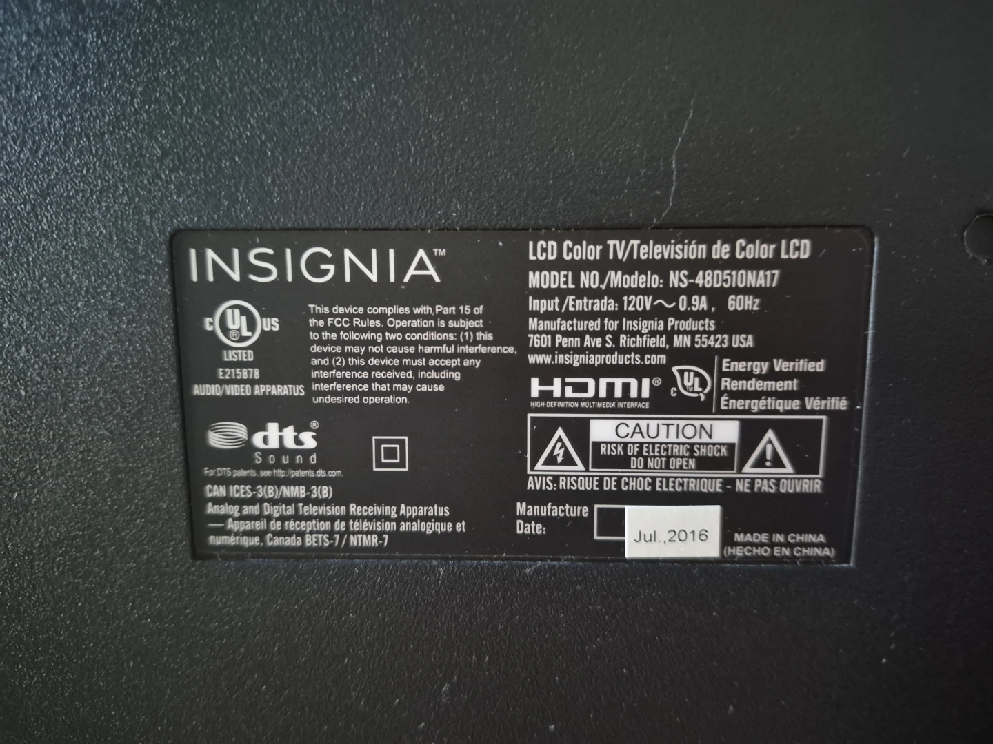 Insignia 48" HD LED TV - photo 3