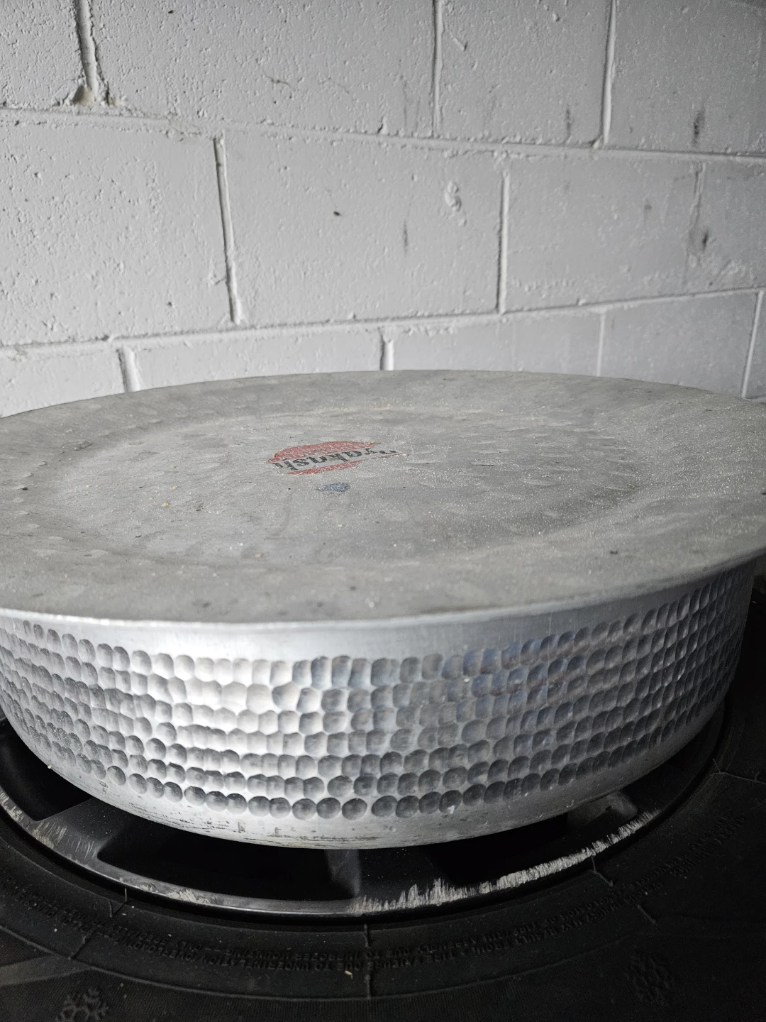 Hammered Aluminium Biryani Cooking Pot with lid
