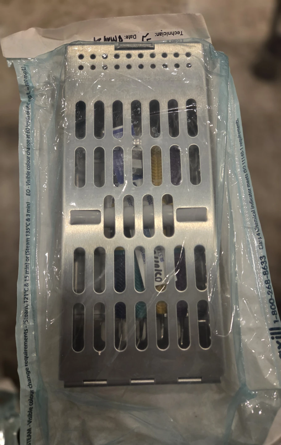 Sterilization Cassette with Dental Handpiece