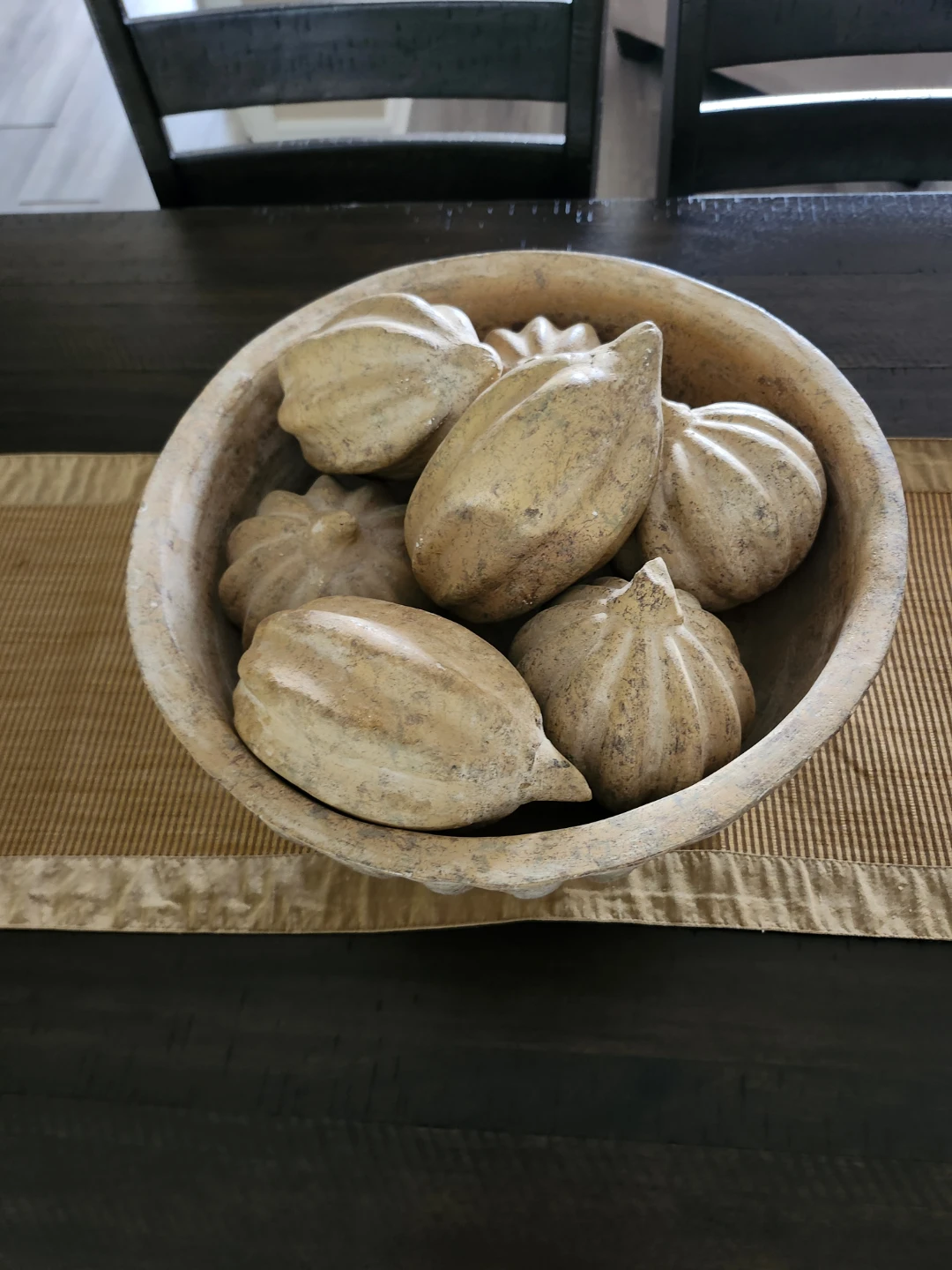 Decorative Rustic Stone Fruit Bowl