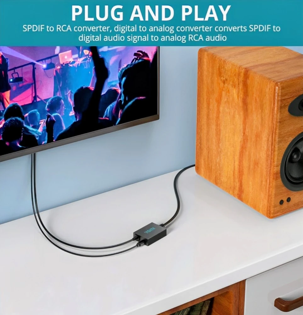 YGTIK DAC Converter Digital Audio Optical to RCA Cable - photo 5