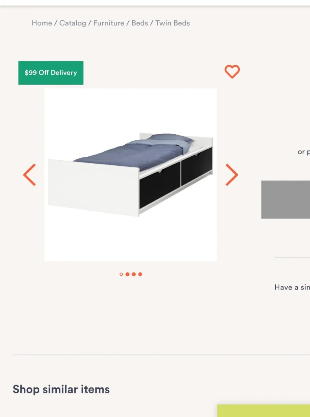 Ikea Flaxa Twin Bed w/ Storage along with mattress - photo 2