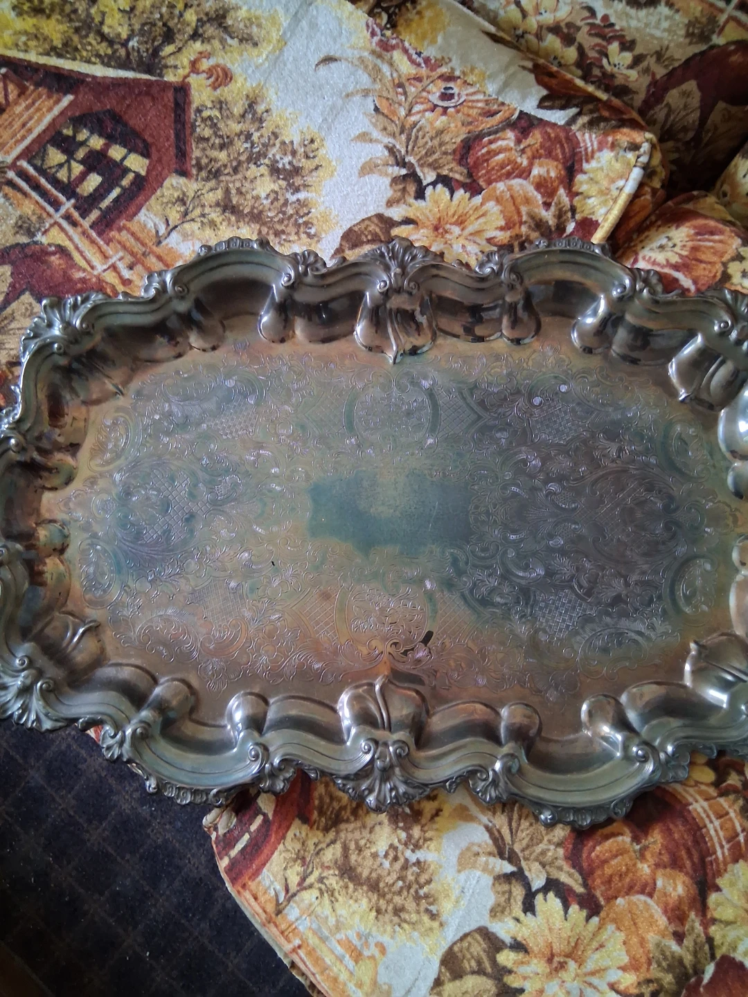 Vintage Ornate Serving Tray