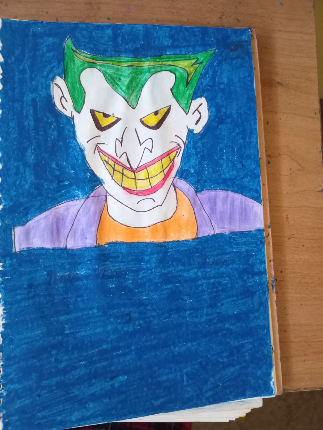 Joker Redone with Blue Background