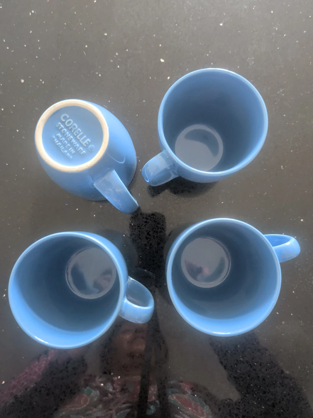 Corelle Stoneware Mugs - Set of 4 - Blue